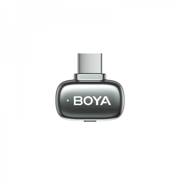 BOYA mini 2 Type-C Space Gray, 2,4GHz 2mic Wireless AI-ANC Mic w. Charging Box Mono/stereo/safety-tr