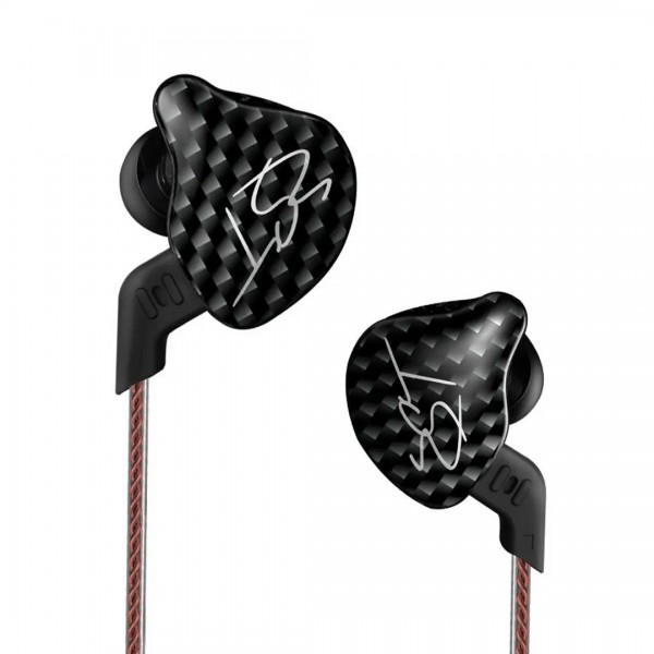 KZ ZST Black No Mic - IEM 3,5 In Ear Monitor Earphones, Dynamic Hybrid Dual Driver 1BA+1DD - KZ
