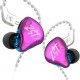 KZ ZST X Purple No Mic - IEM 3,5 In Ear Monitor Earphones, Dynamic Hybrid Dual Driver 1BA+1DD, 2x ma