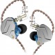 KZ ZSN PRO Blue No Mic - IEM 3,5 In Ear Monitor Earphones, Dynamic Hybrid Dual Driver 1BA+1DD