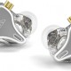 KZ DQ6 Silver With Mic - IEM 3,5 HBB Tuned Improved In Ear Monitor Earphones, 3DD Dynamic
