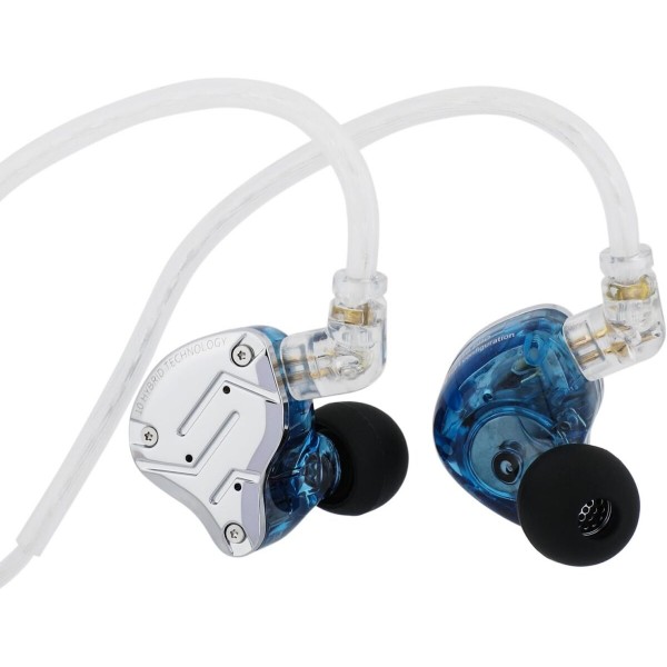 KZ ZS10 PRO Blue No Mic - IEM 3,5 Musician In Ear Monitor Earphones, 4BA+1DD 5 Driver 10mm, metal - 