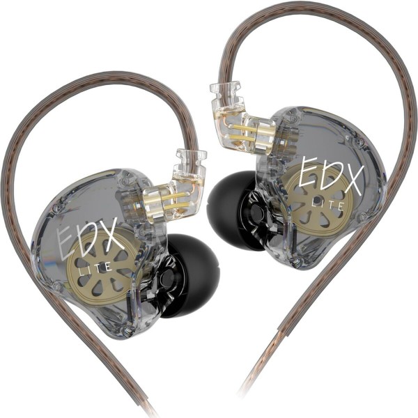 KZ EDX LITE Transparent Grey NO MIC - IEM 3,5 In Ear Monitor Earphones, Super-Linear, HIFI bass, Noi - Σύγκριση Προϊόντων