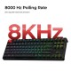 Keychron C3 Pro (C3PX-H1) QMK/VIA Mechanical Red Switch - 8K Polling Rate Hot Swap. 80% US RGB