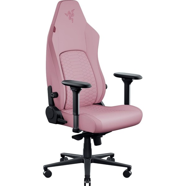 Razer Iskur V2 NewGen Quartz - Lumbar Support - Leather with CoolTouch™ - Steel Frame - < 136 kg - 