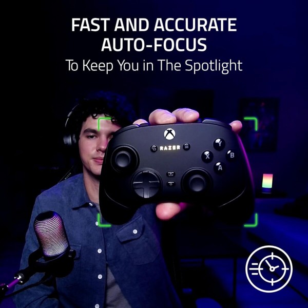 Razer KIYO V2 X White - 2K 60fps - Auto Focus - 80° FOV - Low Light Sensor - USB Streaming Webcam