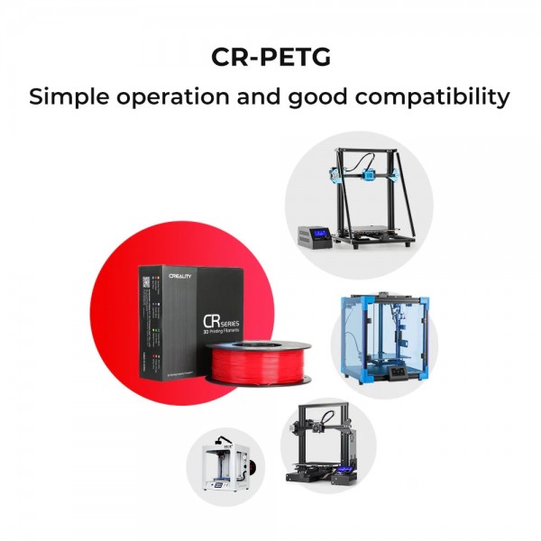 Creality CR-PETG Yellow 3D Printer Filament, Hard Glossy, Tensile Str. 49MPA, 1 kg Spool1.80