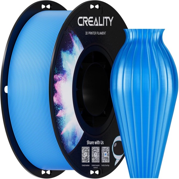 Creality CR-PETG Technology Blue 3D Printer Filament, Hard Glossy, Tensile Str. 49MPA, 1 kg Spool1.7 - 