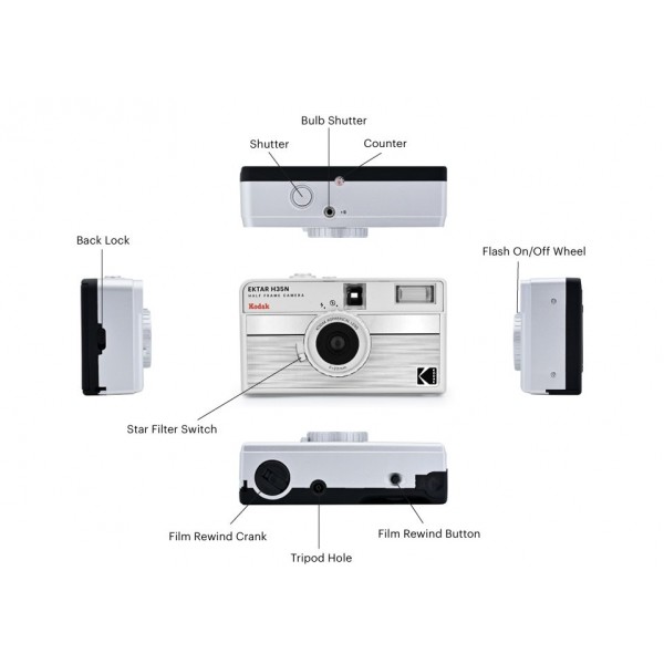 Kodak Ektar H35N HF Film Blue + Ultramax   135-24 Film