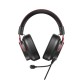 QCY Heroad VT200 Pro 7.1 Red USB PlayStation & PC Gaming Headset 53mm Metal Headband PS4/PS5/PC