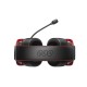 QCY Heroad VT200 Pro 7.1 Red USB PlayStation & PC Gaming Headset 53mm Metal Headband PS4/PS5/PC