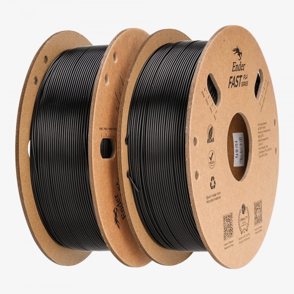 Creality Ender Fast PLA Value Pack 2Kg 2xBlack 300mm/s 3D Printer Filament  2x1 kg Spool,1.76 - CREALITY