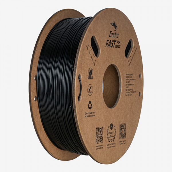 Creality Ender Fast PLA Black - 300mm/s 3D Printer Filament  1 kg Spool,1.95 - CREALITY