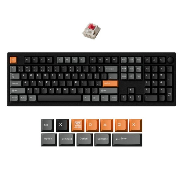 Keychron P6 Ultra (P6-M1) ZMK 8K Wireless Custom Mechanical Keyboard Red Switch RGB 100% US Layout - Gaming Keyboard