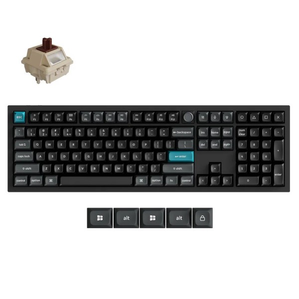 Keychron Q6 Ultra (Q6U-M3) ZMK RGB 8K Wireless Custom Mechanical Keyboard-Brown Switch 100% US - Gaming Keyboard