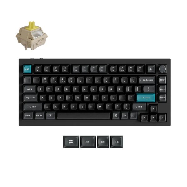 Keychron Q1 Ultra (Q1U-M4) ZMK RGB 8K Wireless Custom Mechanical Keyboard-Banana Switch 75% US - Gaming Keyboard