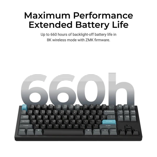 Keychron Q3 Ultra (Q3U-M3) ZMK RGB 8K Wireless Custom Mechanical Keyboard-Brown Switch 80% US
