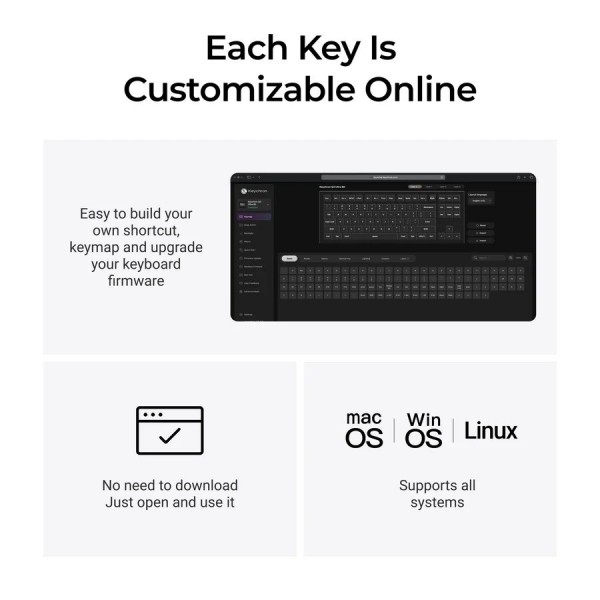 Keychron Q3 Ultra (Q3U-M3) ZMK RGB 8K Wireless Custom Mechanical Keyboard-Brown Switch 80% US