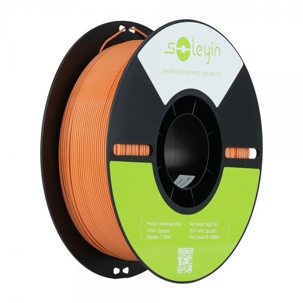 Creality Soleyin Basic PETG Tangerine (Chamomile) - 3D Printer Filament  1 kg Spool,1.75 - 