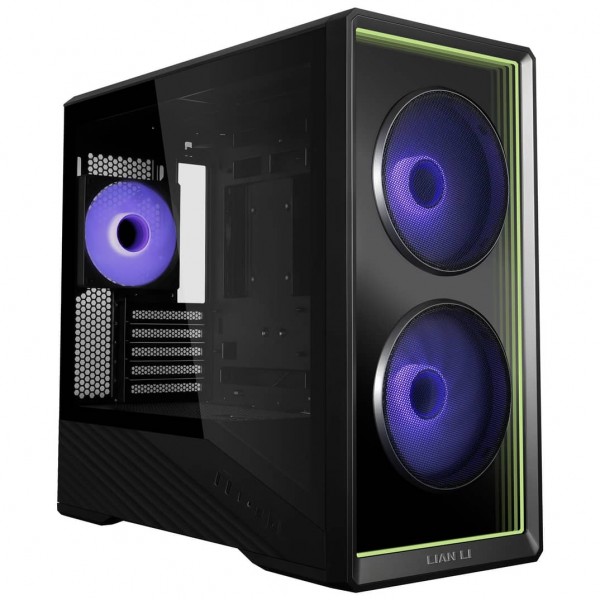 Lian Li Vector V150 Black - w/ 3 x ARGB Fans + Hub - Infinity Mirror - Micro-ATX, Mini-ITX PC Case - 