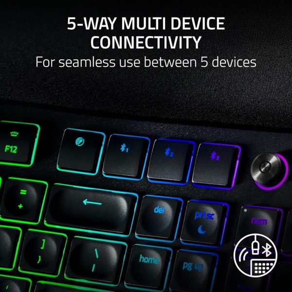 RAZER Pro Type Ergo - Split Keyboard - Low Profile - Wrist Rest - AI Prompt Master - RGB - MACROS
