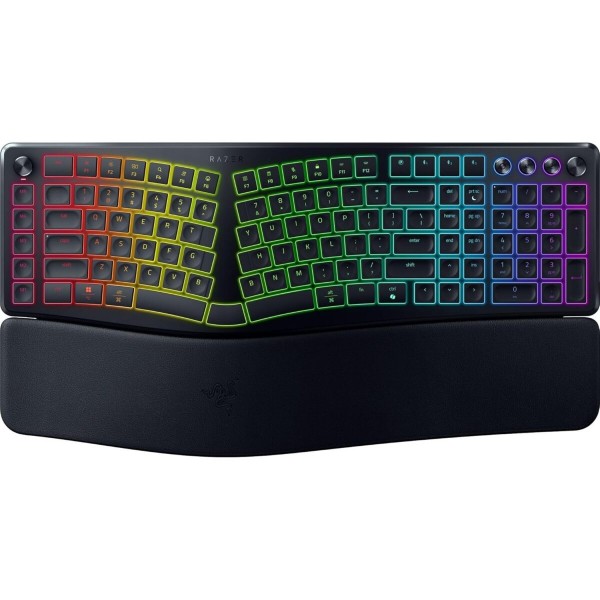 RAZER Pro Type Ergo - Split Keyboard - Low Profile - Wrist Rest - AI Prompt Master - RGB - MACROS - 