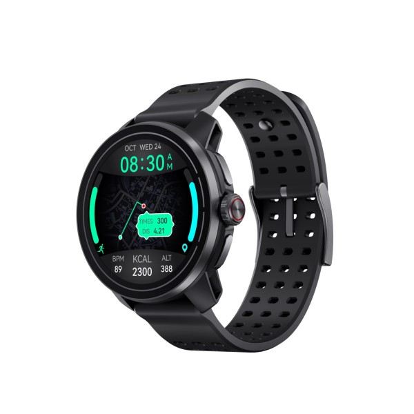QCY Track S10 Watch Black 1,43 AMOLED HD Dual Band 6 Sat GPS, Gyroscope Geomagnetometer - 