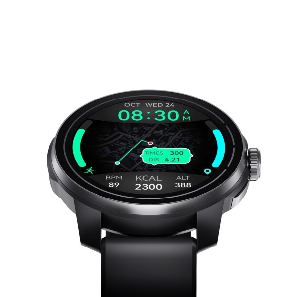 QCY Track S10 Watch Black 1,43 AMOLED HD Dual Band 6 Sat GPS, Gyroscope Geomagnetometer - 