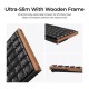 Keychron K3 Ultra (K3U-H1) QMK 8K Wireless Mechanical Keyboard Red Switch Low Profile Wood Frame 75%