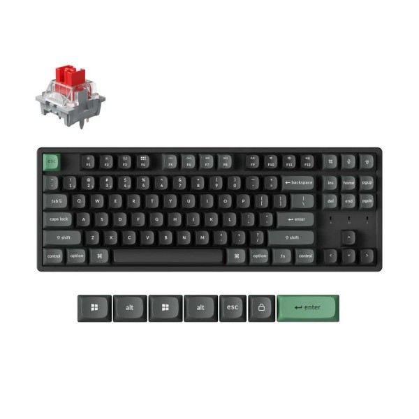 Keychron K8 Ultra (K8U-J1) ZMK Wireless 8K Mechanical Keyboard Red Switch (Hot-Swap) 80% Us Layout - 