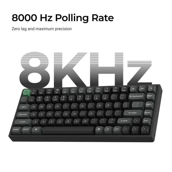 Keychron K2 Ultra (K2U-J3) ZMK Wireless 8K Mechanical Keyboard Brown Switch (Hot-Swap) 75% Us Layout