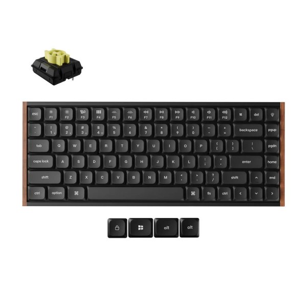 Keychron K3 Ultra (K3U-H4) QMK 8K Wireless Mechanical Keyboard Banana Switch Low Prof. Wood Fr. 75% - 