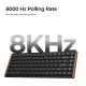 Keychron K3 Ultra (K3U-H1) QMK 8K Wireless Mechanical Keyboard Red Switch Low Profile Wood Frame 75%