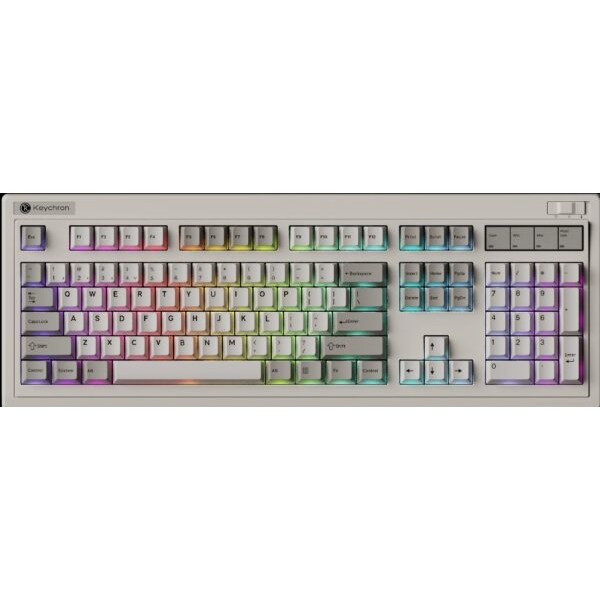 Keychron R6 (R6-M4) QMK Wireless Mechanical Keyboard Banana Switch Hot-Swap RGB 100% US Retro - 