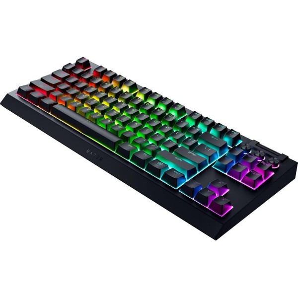 RAZER Blackwidow V4 TKL HYPERSPEED UK Layout - RGB Wireless Hot-Swap Keyboard - Orange Tactile Switc
