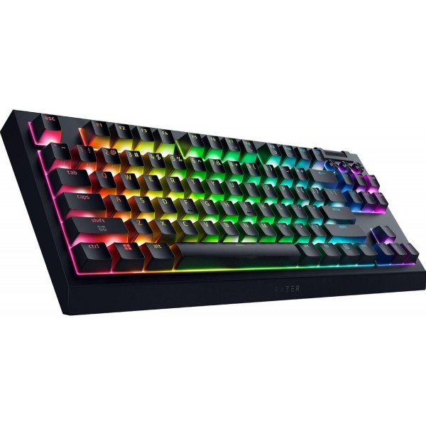 RAZER Blackwidow V4 TKL HYPERSPEED UK Layout - RGB Wireless Hot-Swap Keyboard - Orange Tactile Switc - 