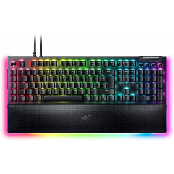 Razer BLACKWIDOW V4 PRO UK LAYOUT - Gaming Mechanical RGB Keyboard - Green Clicky Switches - Macros - 