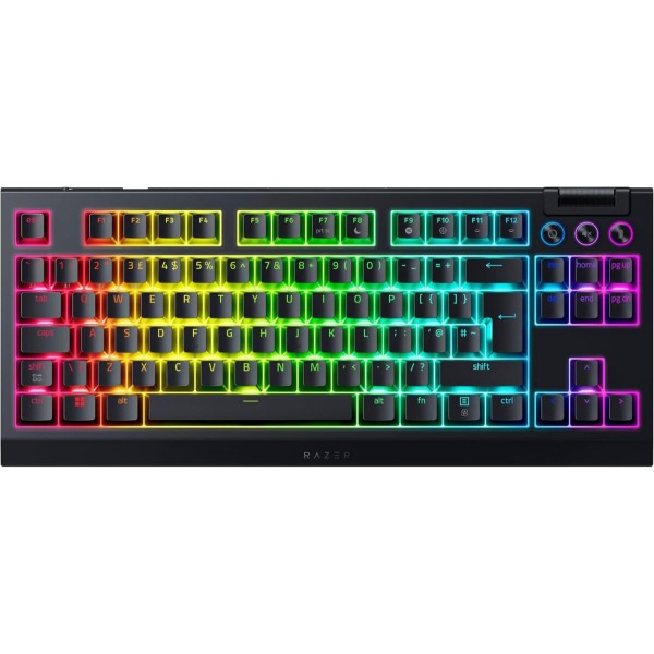 RAZER Blackwidow V4 TKL HYPERSPEED UK Layout - RGB Wireless Hot-Swap Keyboard - Orange Tactile Switc - 