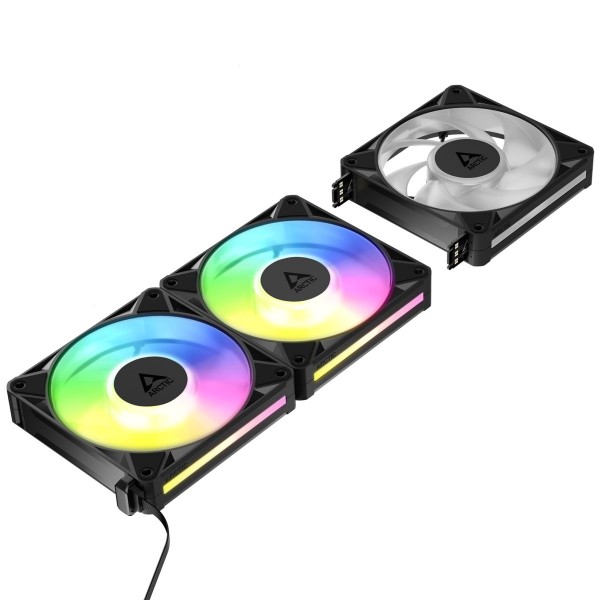 Arctic BioniX P12 A-RGB Pack of 3 - 120mm Case Fan with A-RGB - Fluid Dynamic Bearing - PWM - 