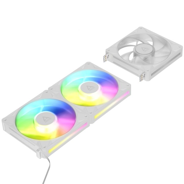 Arctic BioniX P12 A-RGB (White) Pack of 3 - 120mm Case Fan with A-RGB - Fluid Dynamic Bearing - PWM - 