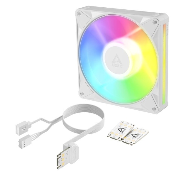 Arctic BioniX P14 A-RGB (White) - 140mm Case Fan with A-RGB - Fluid Dynamic Bearing - PWM - 