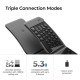 Keychron B11 Pro (B11P-K1) Ultraslim Wireless BT Foldable Keyboard Online customization - Gray US La