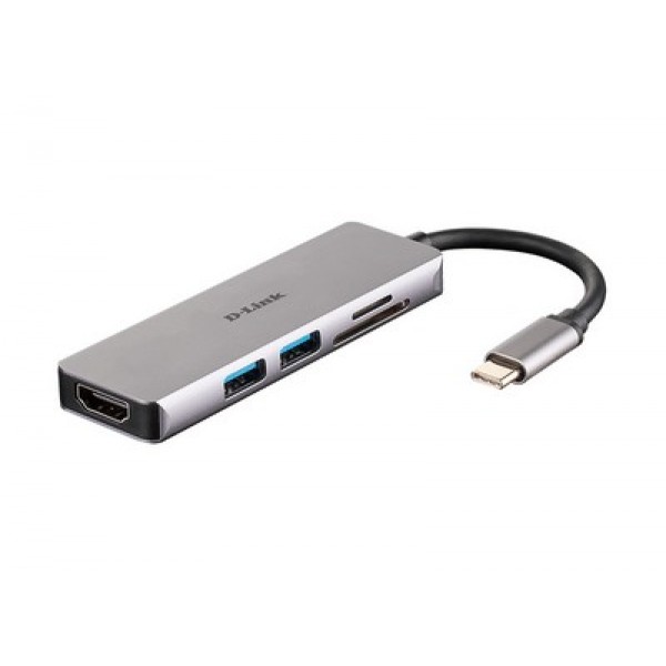 D-Link 5-in-1 USB-C Hub with HDMI and SD/microSD Card Reader (DUB-M530) - DLINK