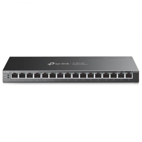 Tp-Link 16-Port Gigabit Desktop Switch with 16-Port PoE+ (TL-SG116P) - Switches