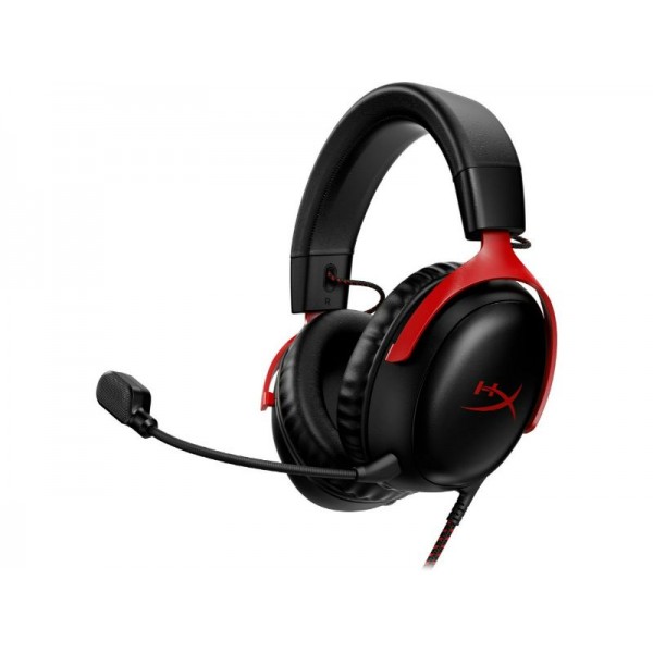 HyperX Cloud III Over Ear Wired Gaming Headset Black/Red - 727A9AA - HP - Inc
