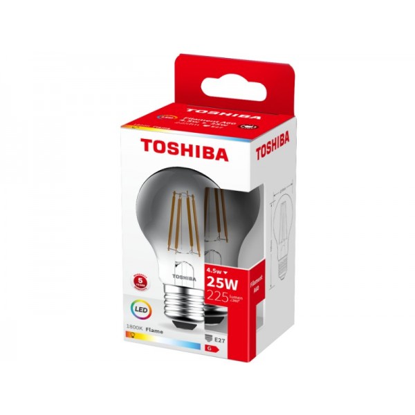 TOSHIBA LED FILAMENT SMOKY A60 E27 4.5W 1800K - TOSHIBA