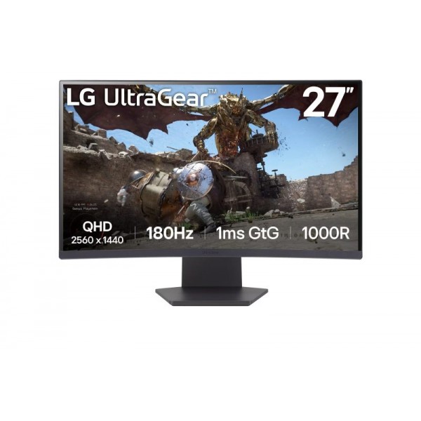 Monitor LG Ultra Gear  27GS60QC 27'' 2k QHD VA 180Hz 1ms , HDR, HDMI, DisplayPort, 3Y - 27GS60QC-B - LG