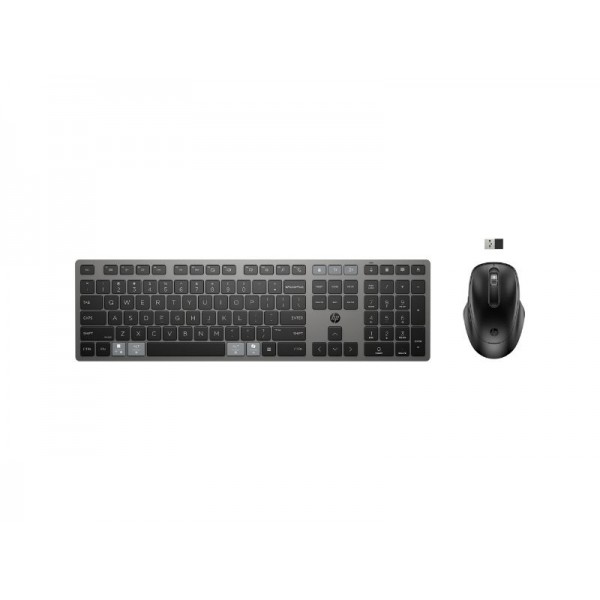 HP 720 Multi-Device Rechargeable Wireless Keyboard and Mouse Combo - Black - 9T5A9AA - HP - Inc