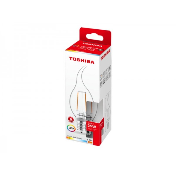 TOSHIBA LED FILAMENT CF35 E14 2.5W 2700K - TOSHIBA