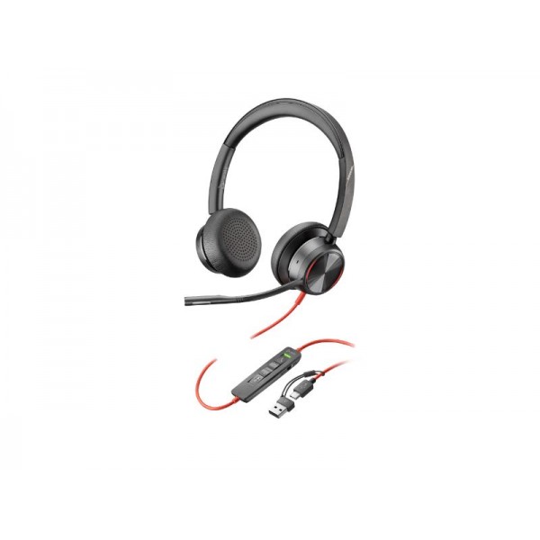 Poly Headset Blackwire 8225 Stereo USB-C +USB-C/A Adapter (8X223AA) - 